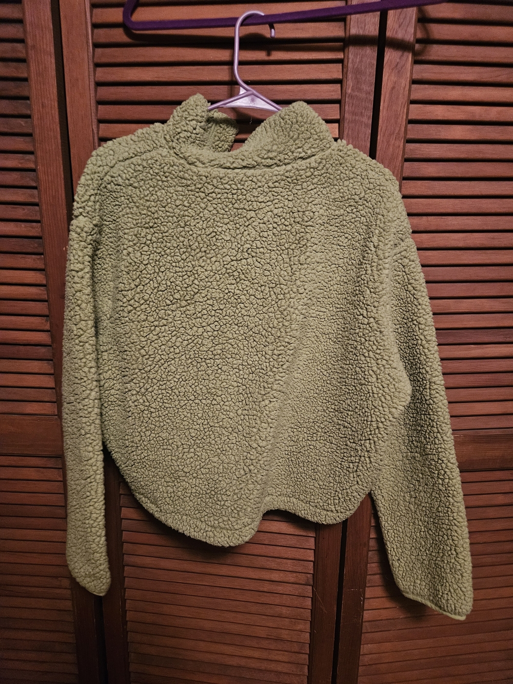 Palmettos Double Zero Olive Green Teddy Sherpa Pullover - Picture 2 of 4